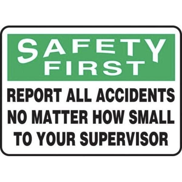 Accuform OSHA SAFETY FIRST SAFETY SIGN MGSH904XT MGSH904XT - main